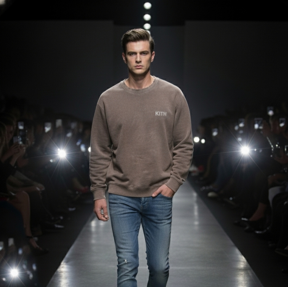 Kith Charcoal Crewneck Sweater for Men